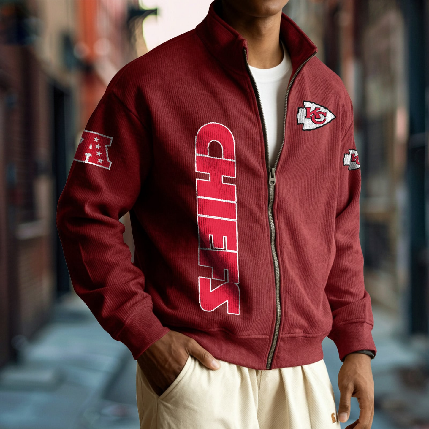 KC x NFL Corduroy Zip-Up Jacket DatND DVT