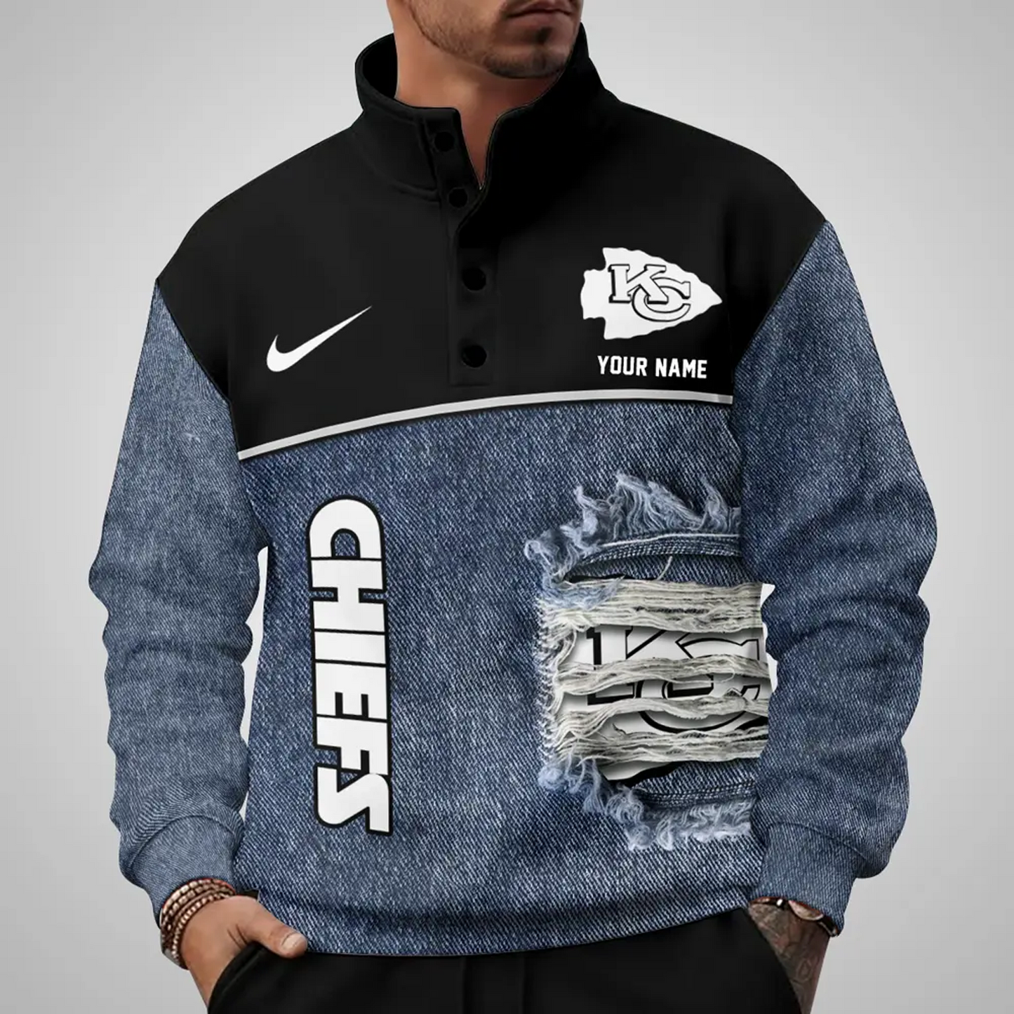 KC x NFL Half Button Sweatshirt DatND DVT