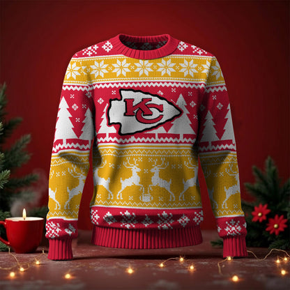 KC x NFL Premium Ugly Christmas Sweater DatND DVT