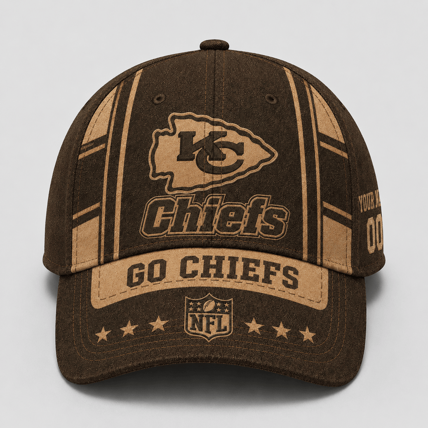 KC x NFL Premium Vintage Leather Personalized Cap for Loyal Fans