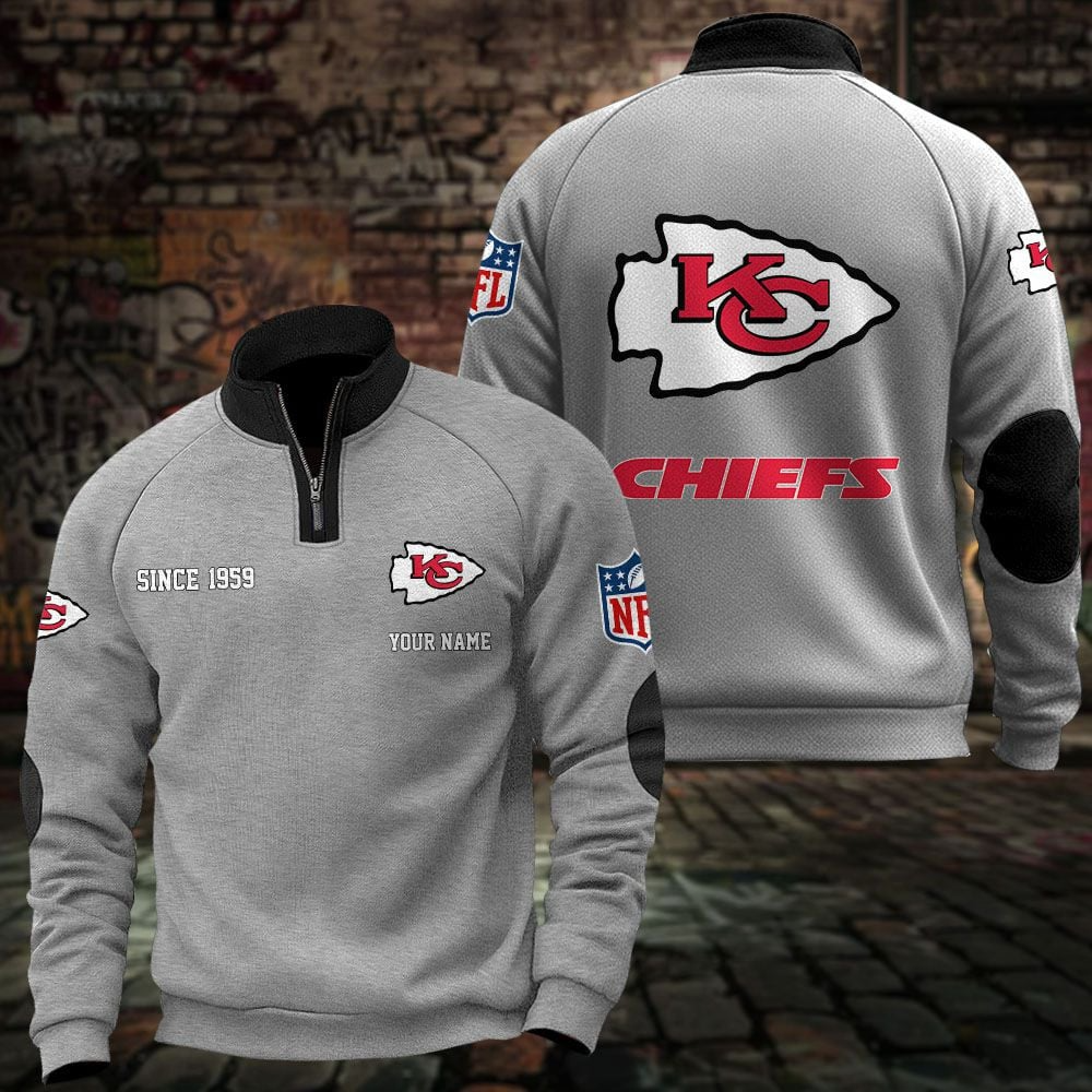 KC x NFL Sweatshirts Quarter Collared Sweatshirt Pullover DatND DVT