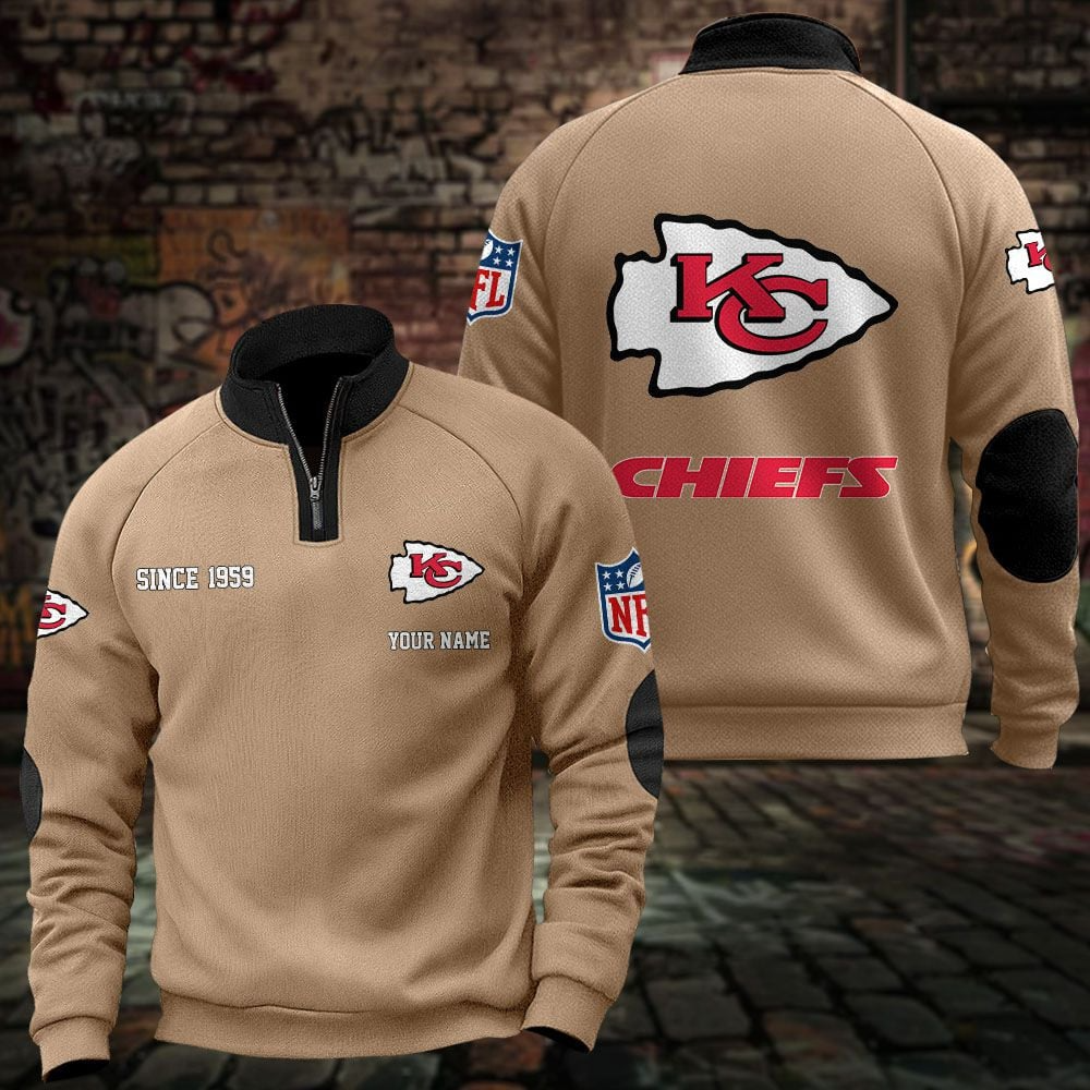 KC x NFL Sweatshirts Quarter Collared Sweatshirt Pullover DatND DVT