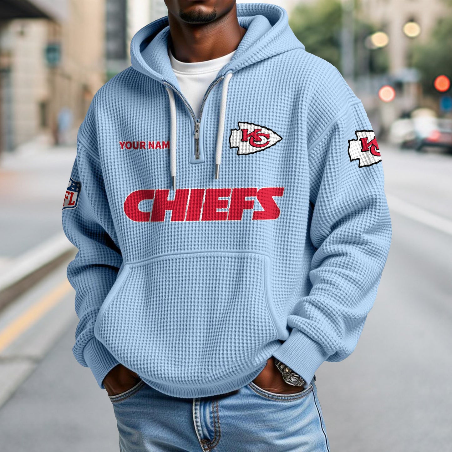 KC x NFL Waffle Hoodie DatND DVT