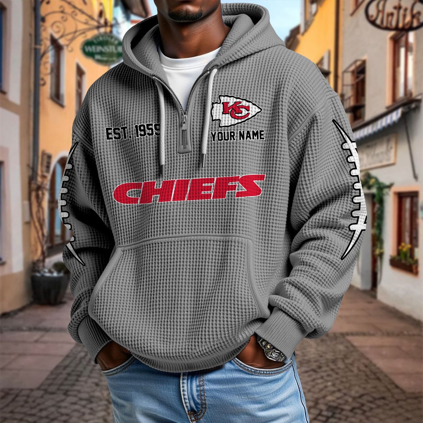 KC x NFL Waffle Hoodie DatND DVT