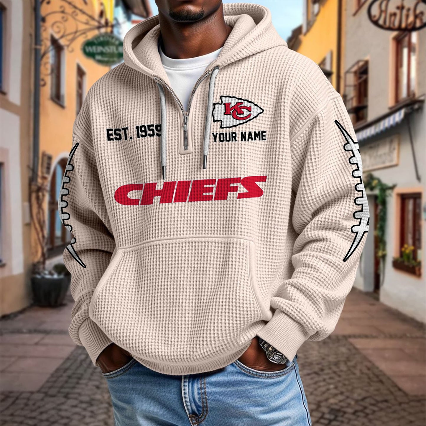 KC x NFL Waffle Hoodie DatND DVT