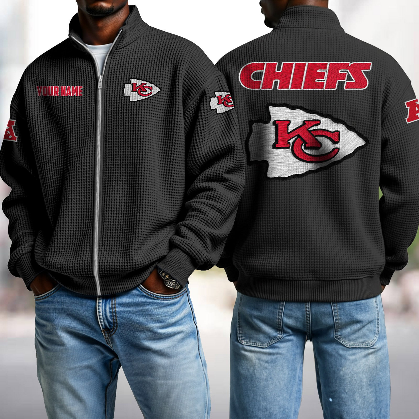 KC x NFL Waffle Zip-Up Sweatshirt DatND DVT