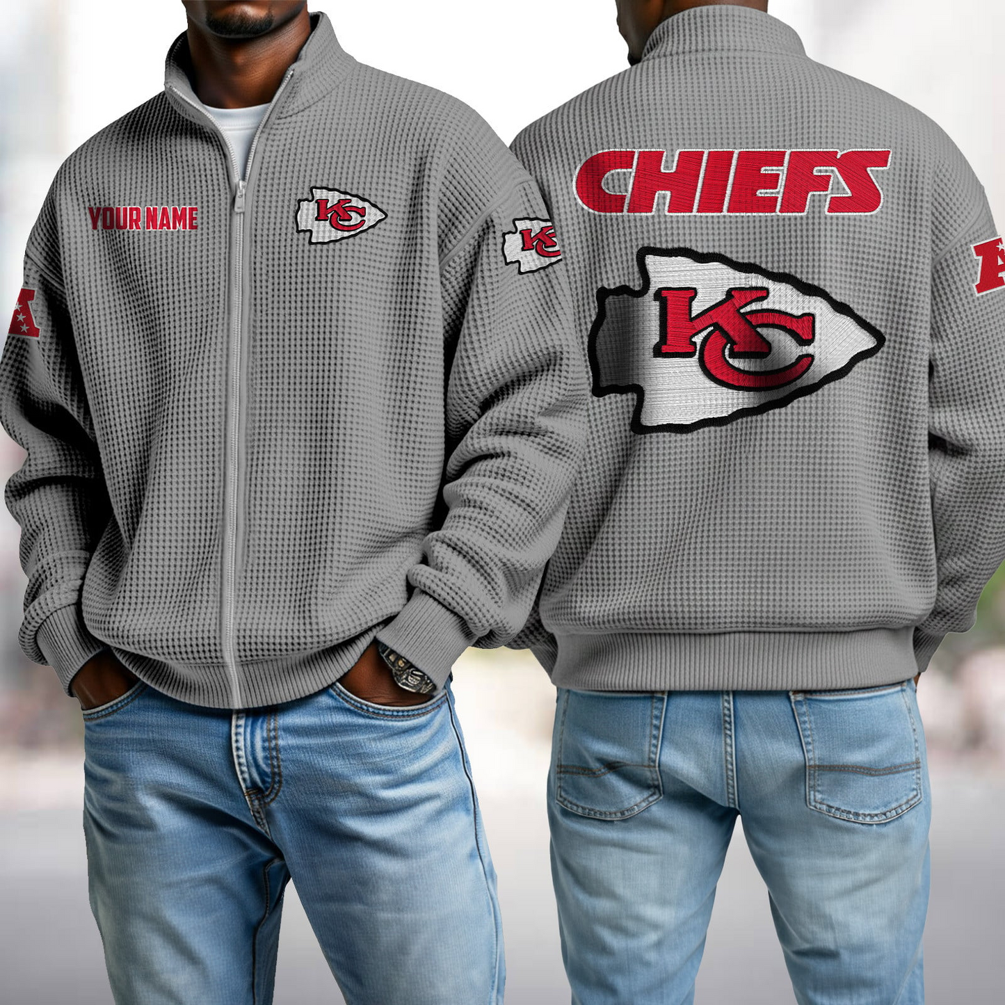KC x NFL Waffle Zip-Up Sweatshirt DatND DVT