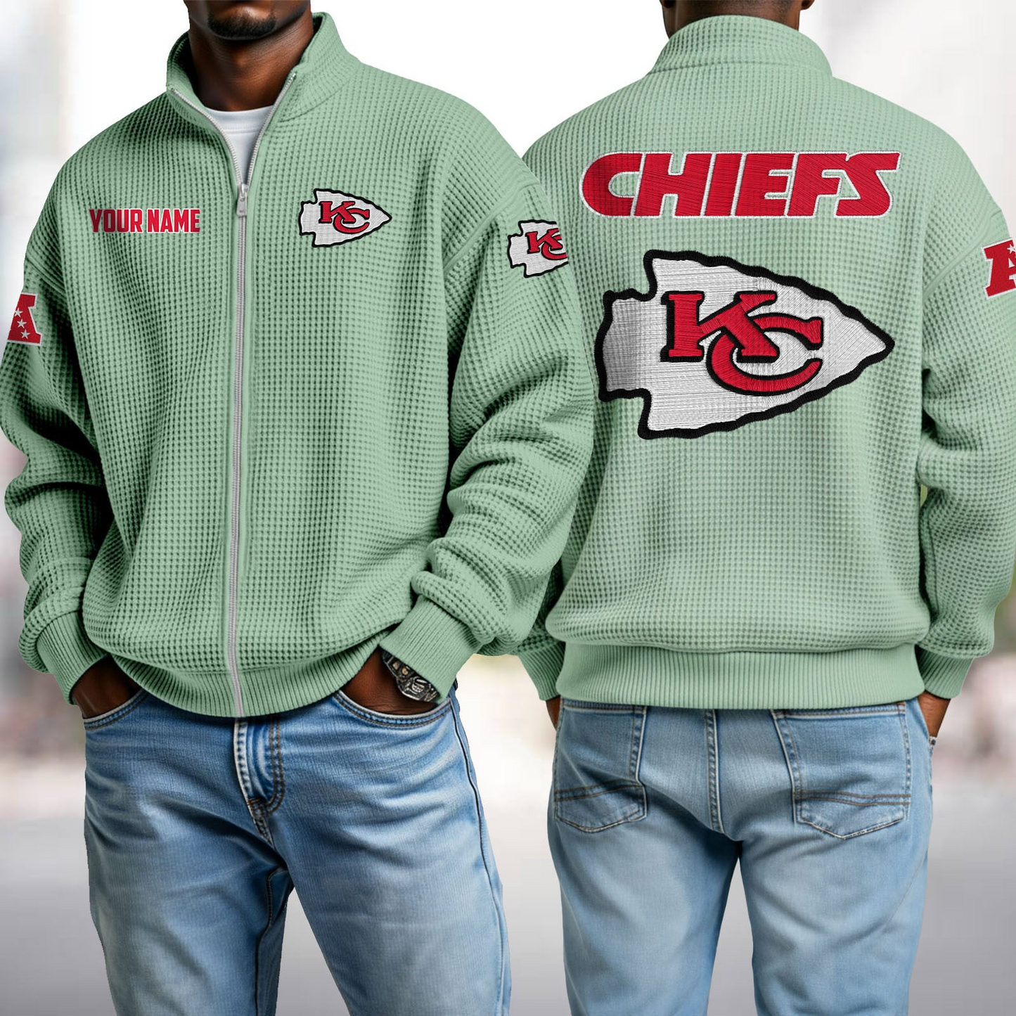 KC x NFL Waffle Zip-Up Sweatshirt DatND DVT