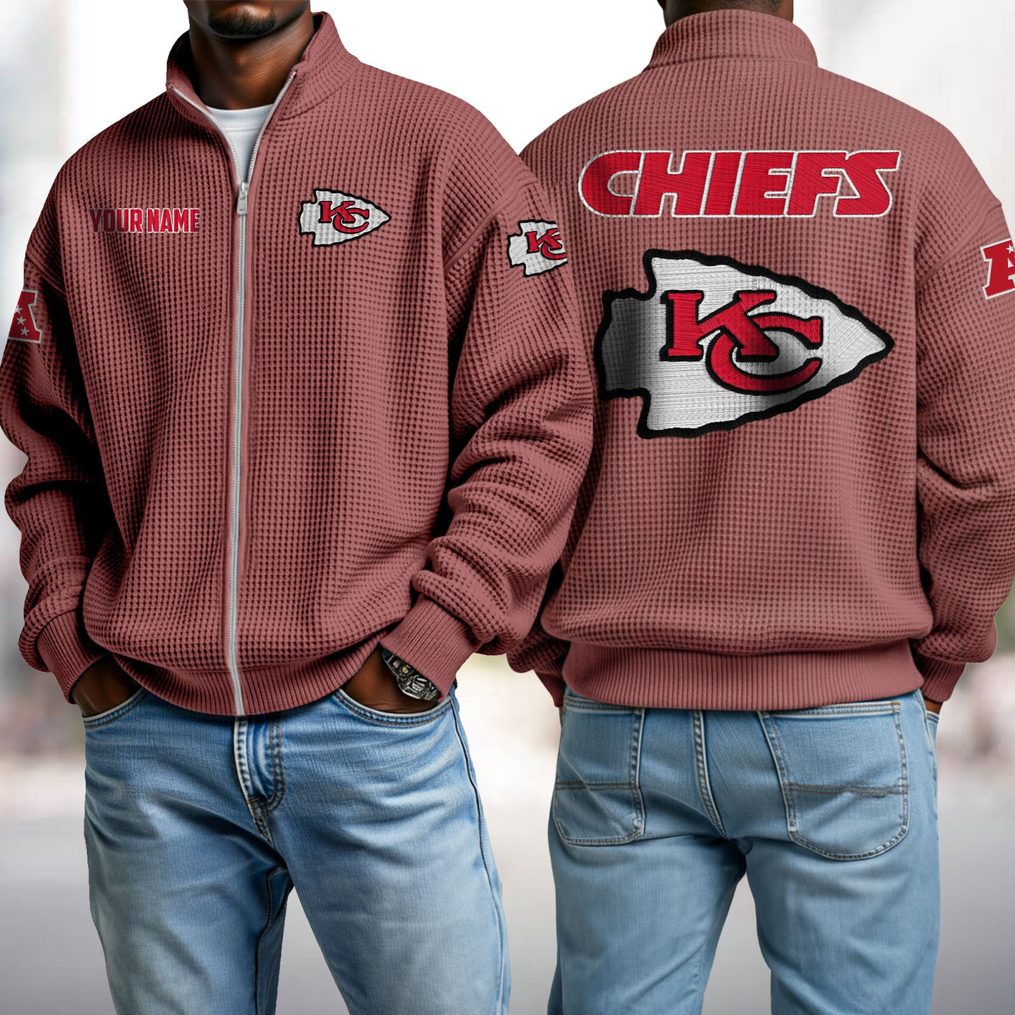 KC x NFL Waffle Zip-Up Sweatshirt DatND DVT