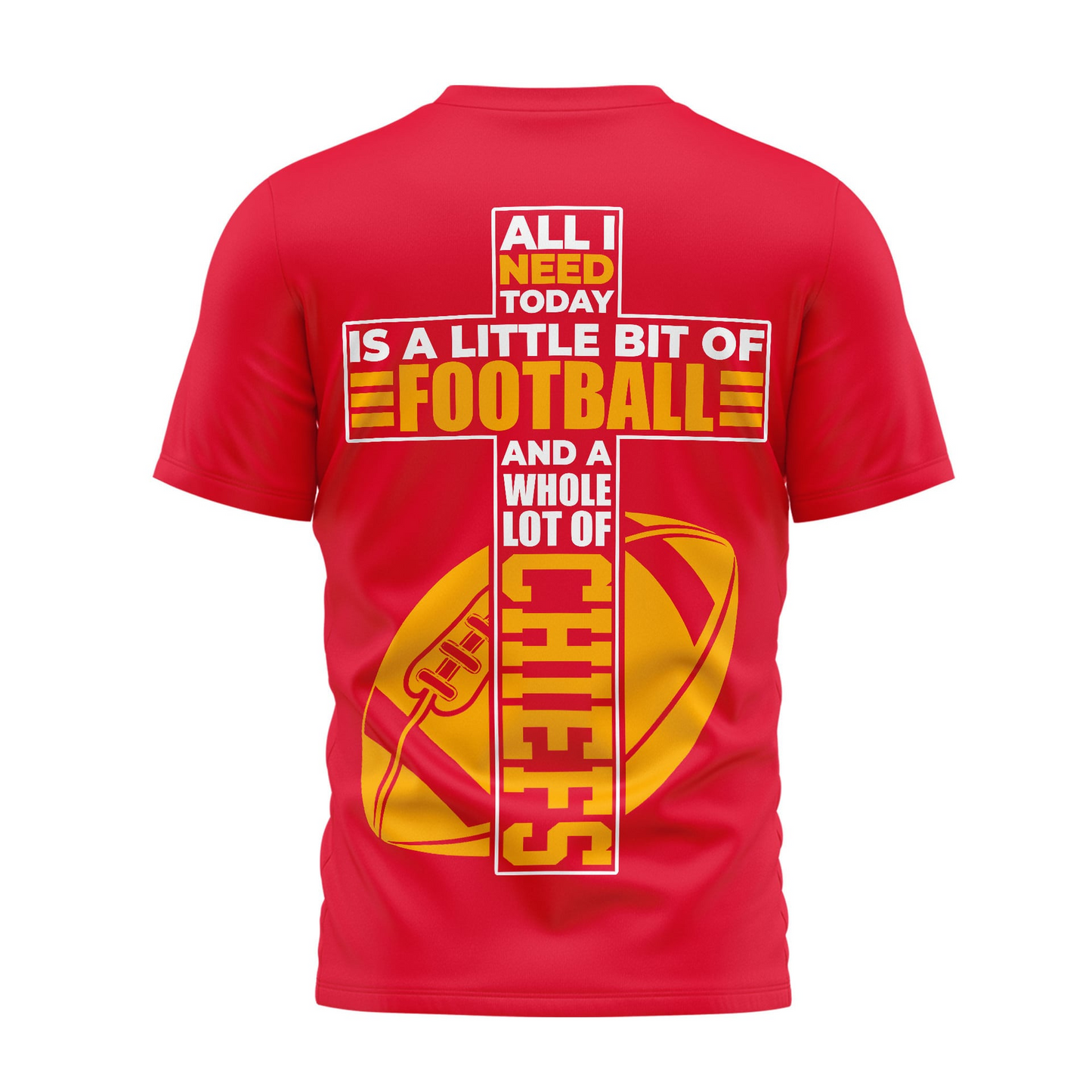 KC x NFL Whole Lot of Football Christian Cross 3D Shirt