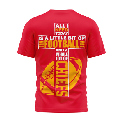 KC x NFL Whole Lot of Football Christian Cross 3D Shirt