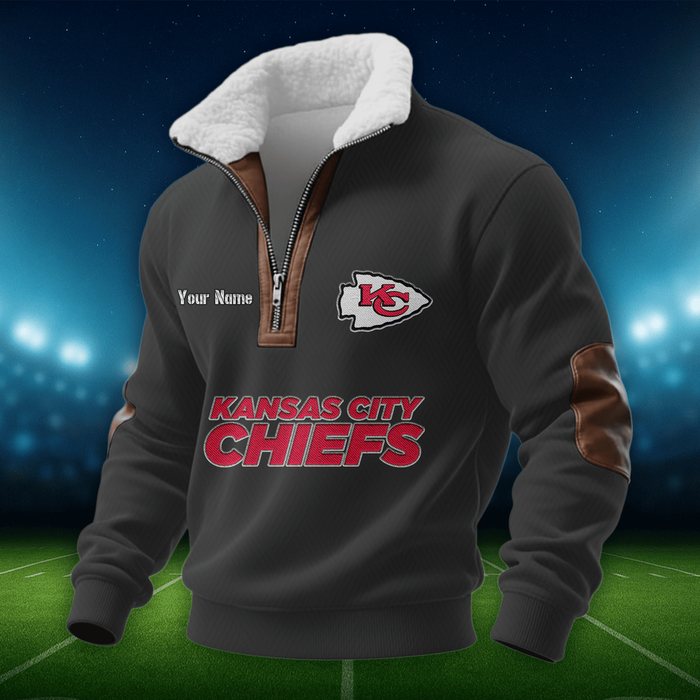 KCC NFL Men Fur Collar Sweatshirt DDT CTND