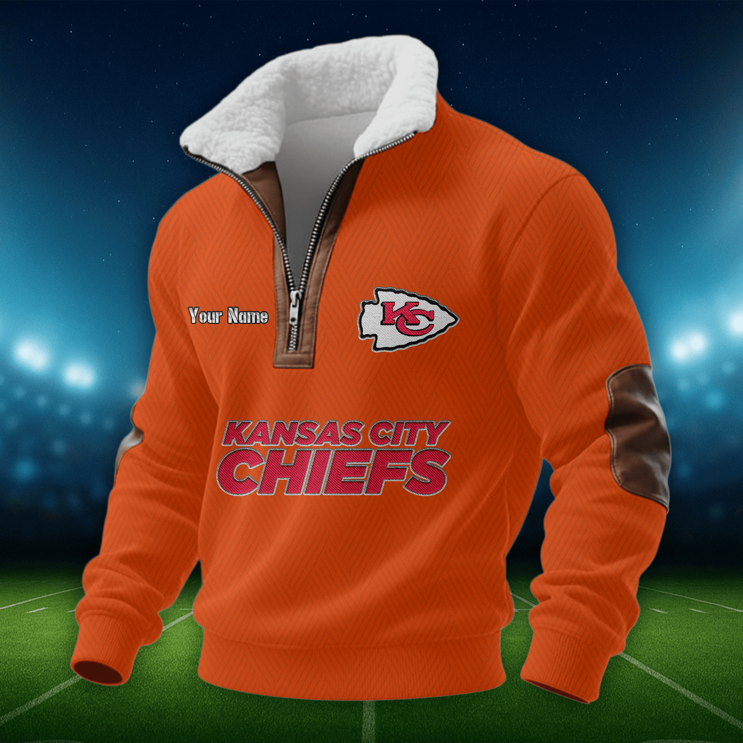 KCC NFL Men Fur Collar Sweatshirt DDT CTND