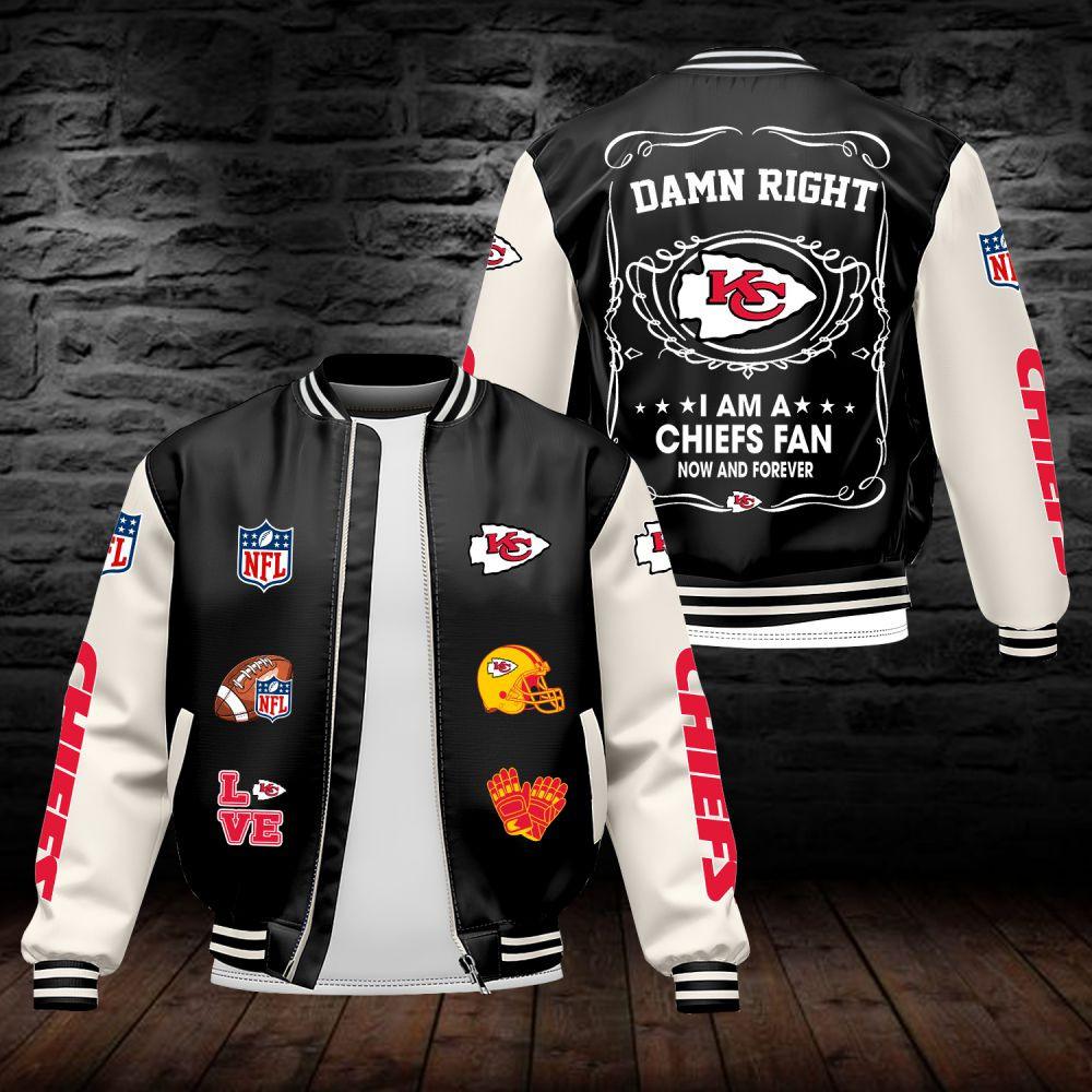 KCC NFL Premium Leather Bomber Jacket DDT HLPHUONG