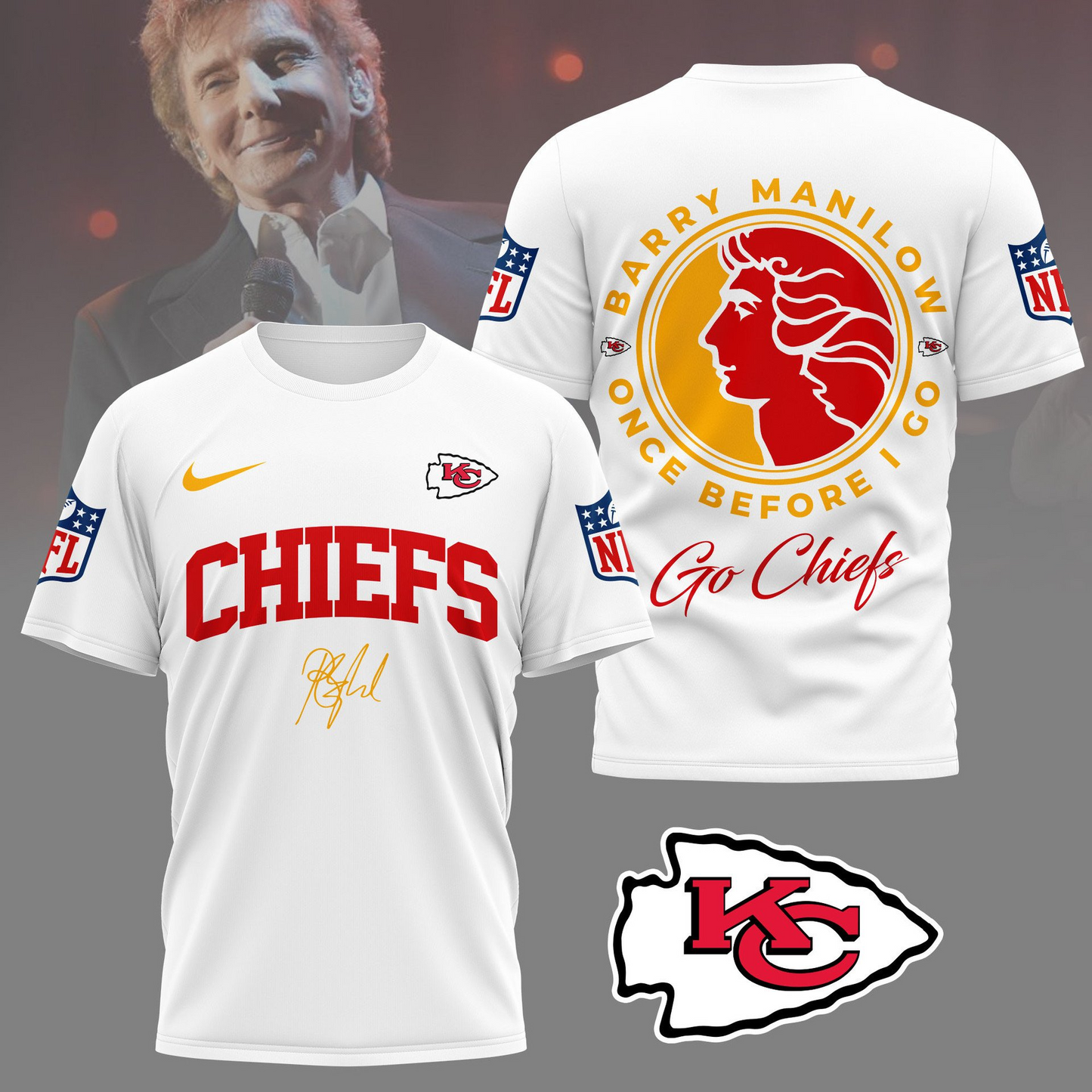 KCC Premium NFL Barry Manilow Fan Shirt DDT CTND