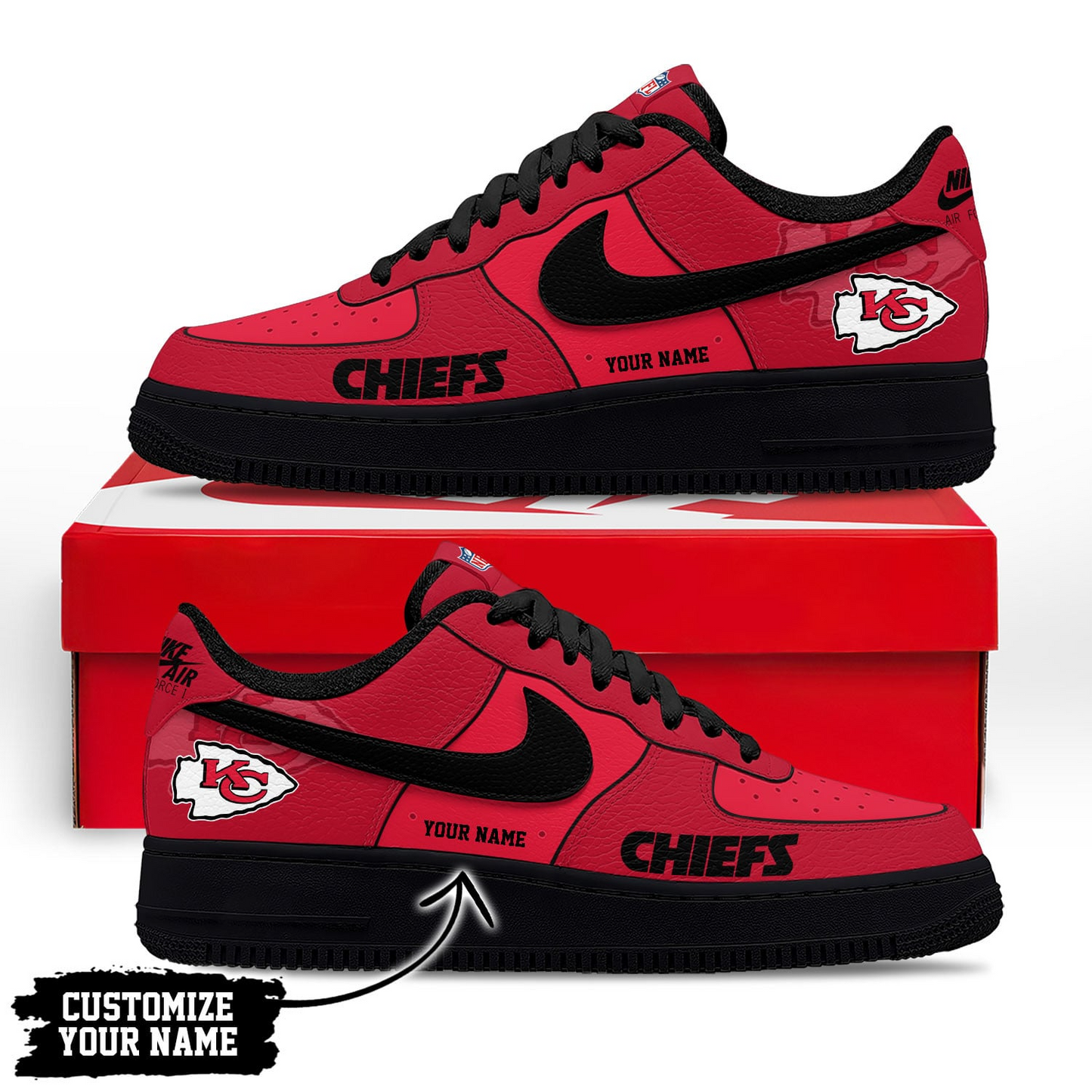 KCC Premium NFL Custom AF1 Shoes DDT CTND