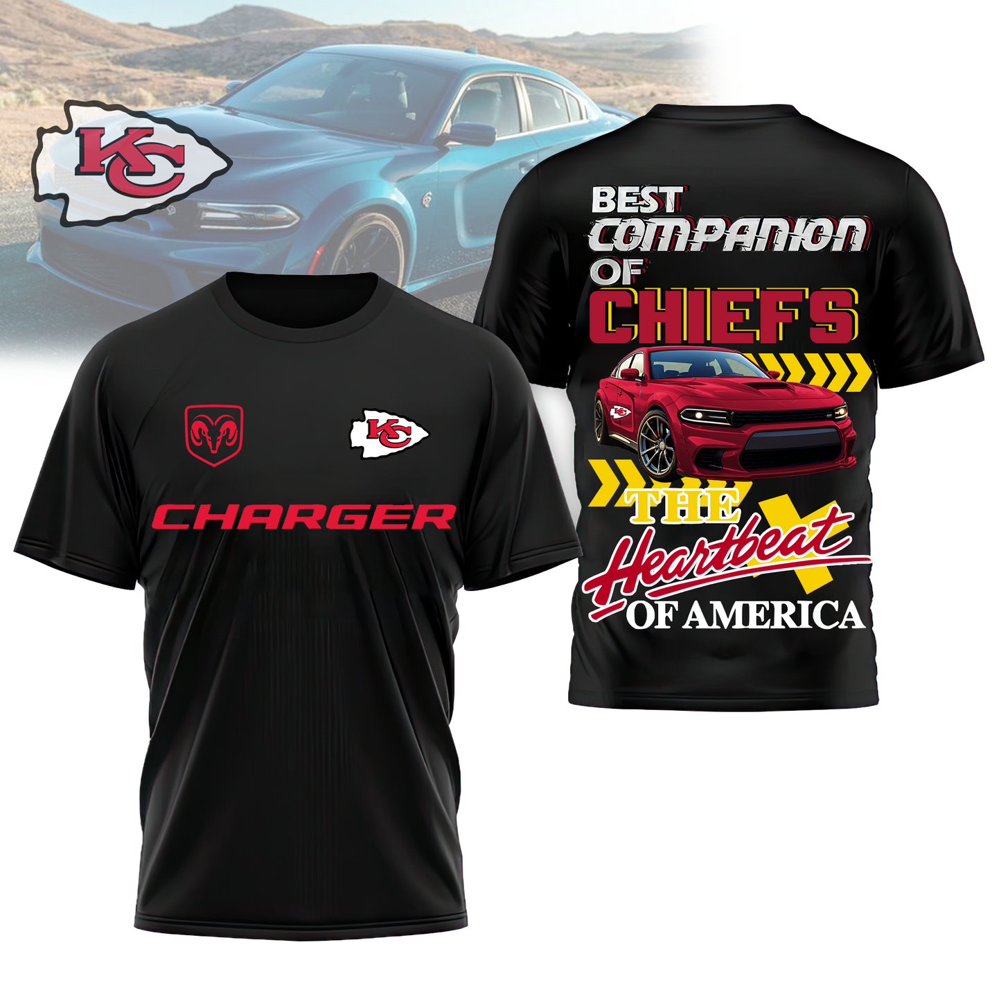 KCC Premium NFL DC Car 3D Shirt DDT CTND