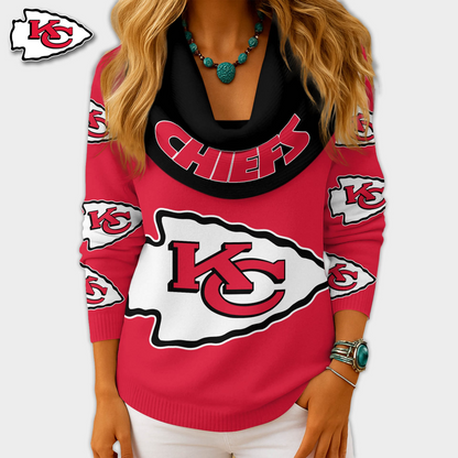 KCC Premium NFL Fan Cowl Neck Sweater 3D Shirt DDT NTL