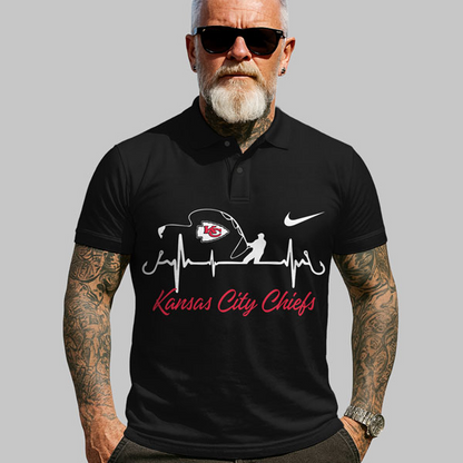KCC Premium NFL Fishing In My DNA Polo Shirt DDT CTND