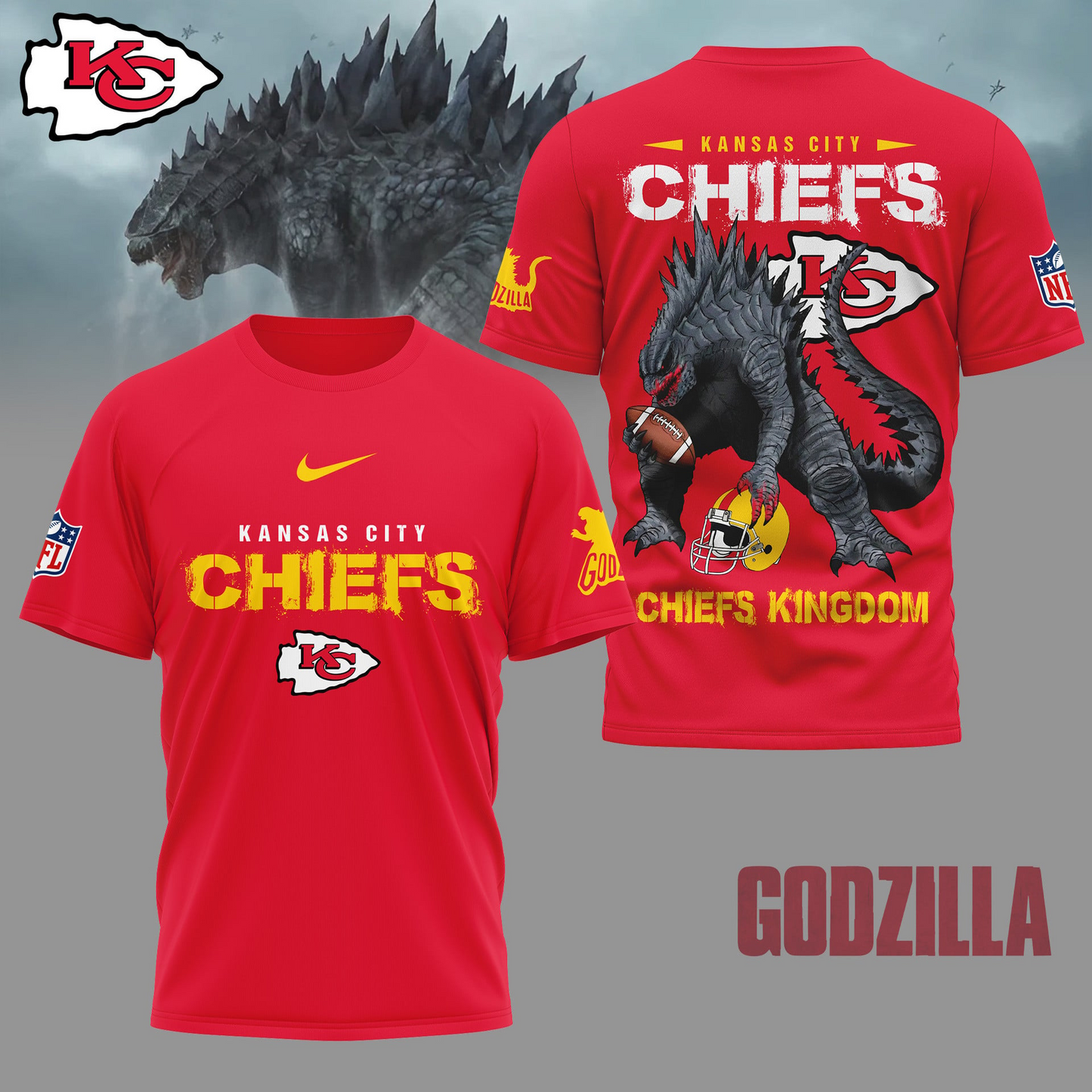 KCC Premium NFL Godzilla Football Shirt DDT CTND