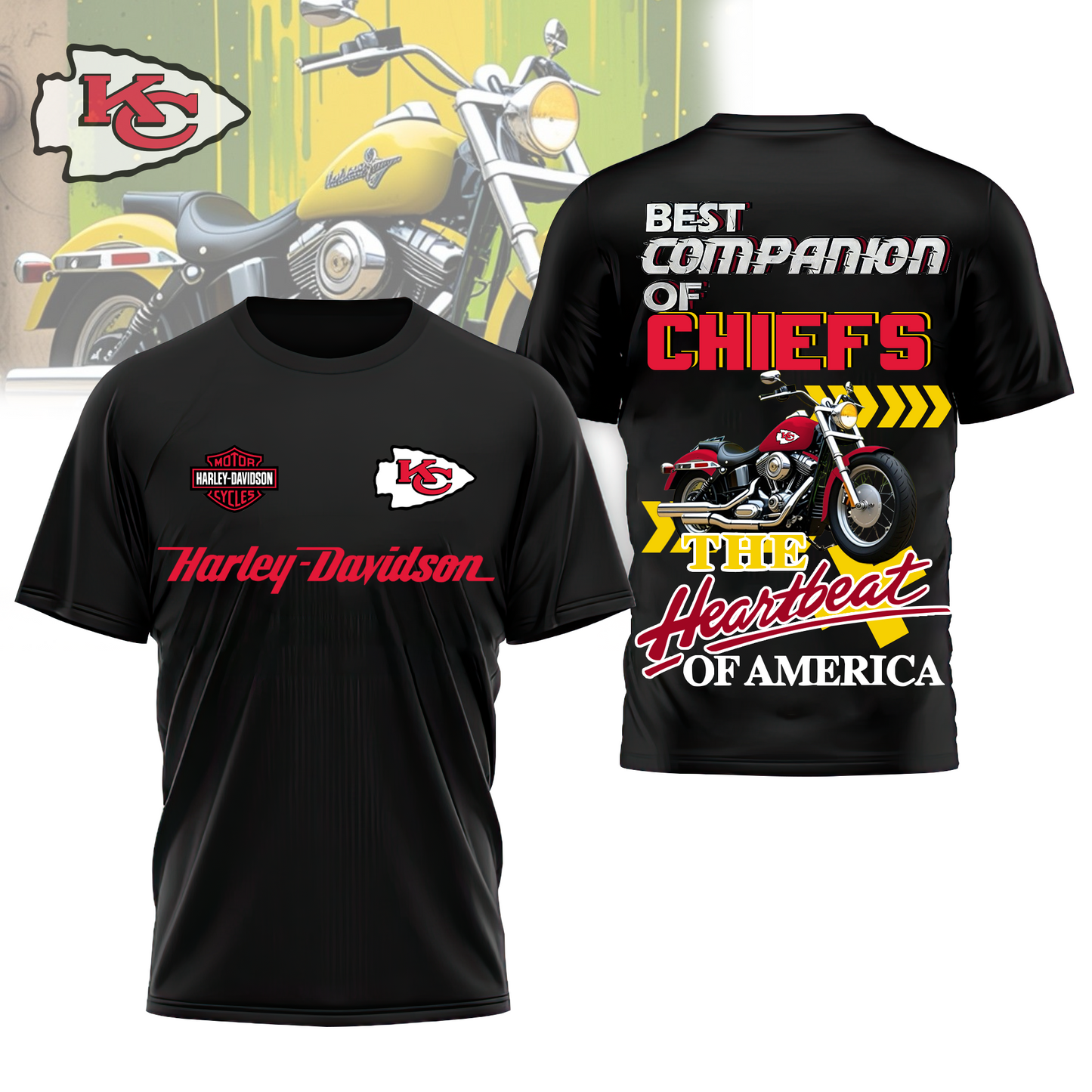 KCC Premium NFL HL Motorcycle 3D Shirt DDT CTND