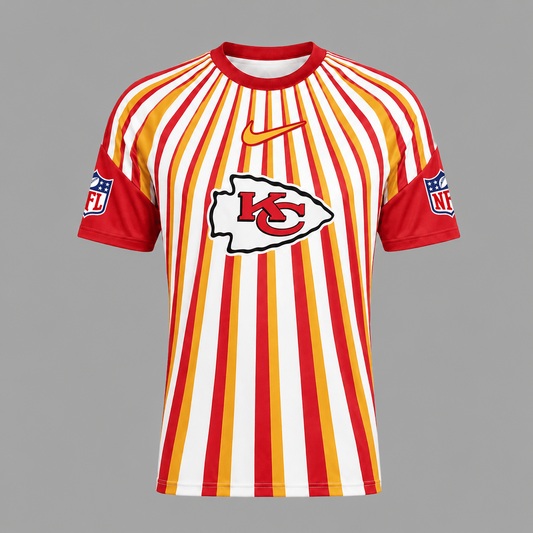KCC Premium NFL Men’s Athletic Vertical Stripe T-Shirt