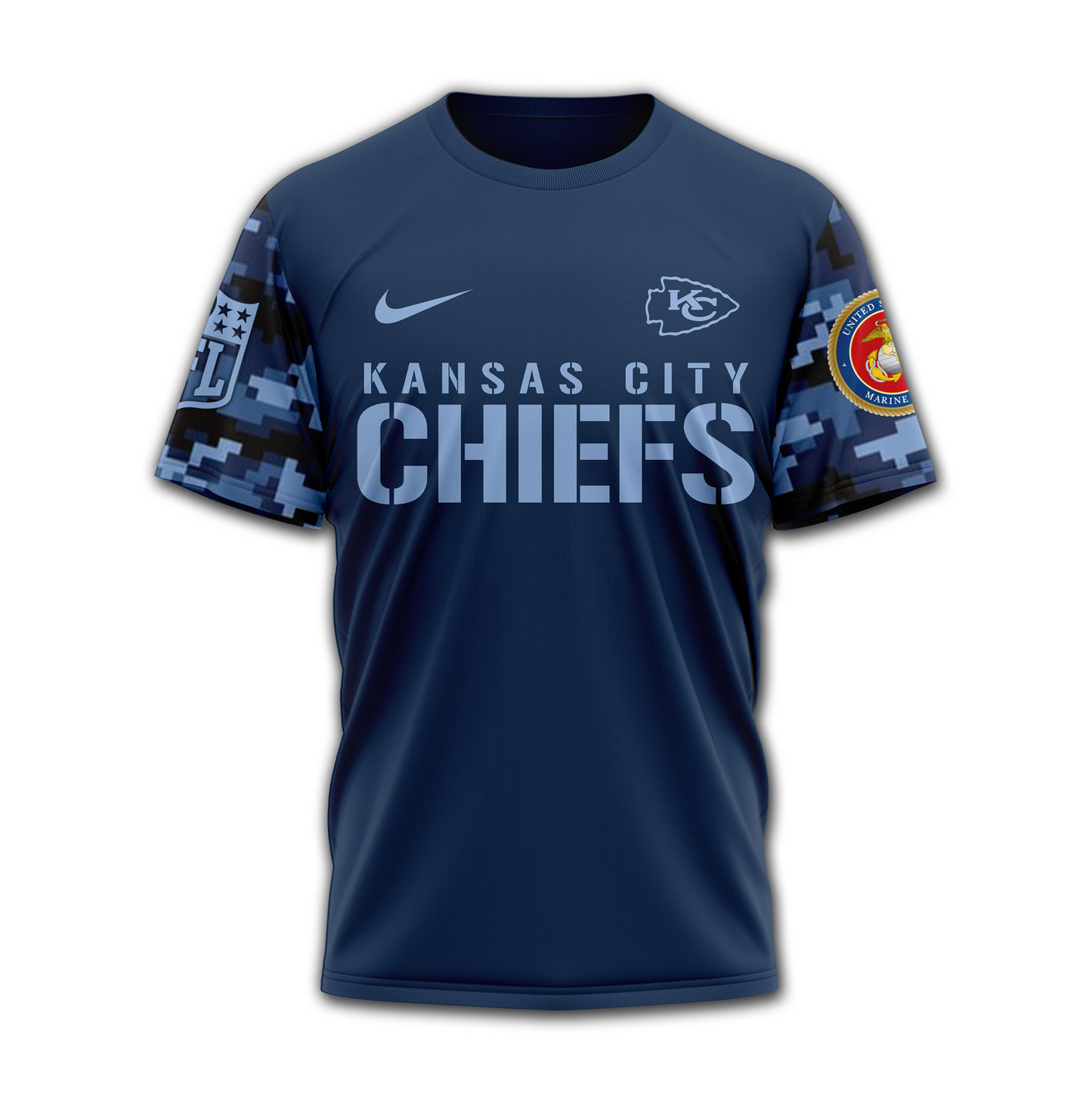 KCC Premium NFL Navy Veteran Popeye 3D Shirt DDT CTND
