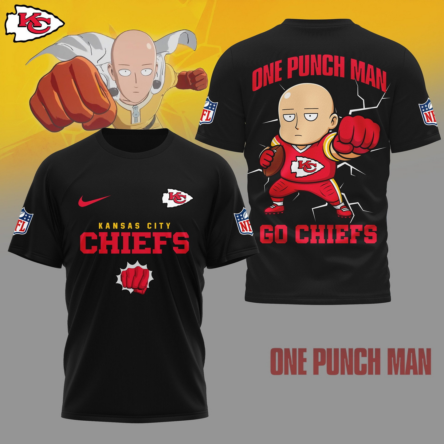 KCC Premium NFL One Punch Man Fan 3D Shirt DDT NTL