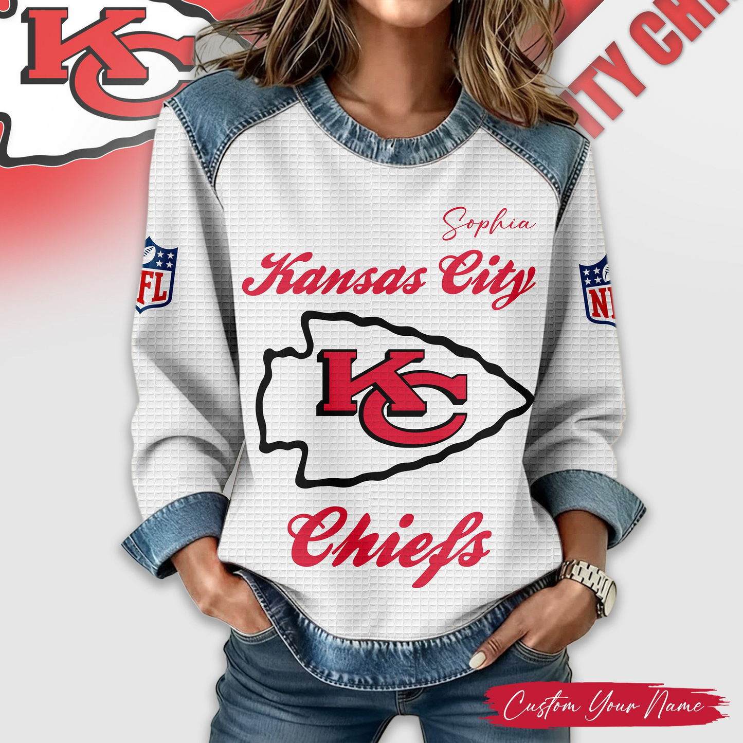 KCC Premium NFL Print Casual Sweatshirt DDT CTND