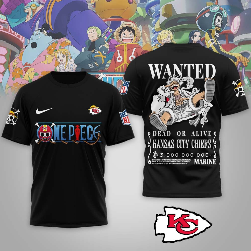 KCC Premium NFL Wanted Monkey D Luffy 3D Shirt DDT NTL