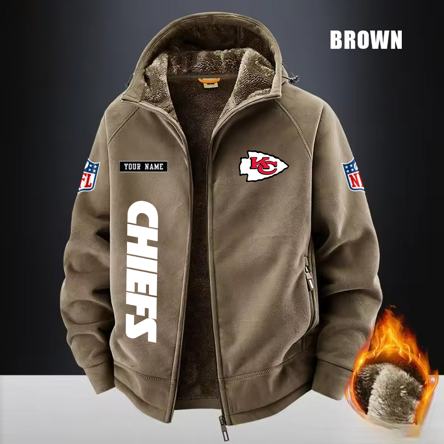 KCC x NFL 3D Half-zip Hoodie DATND TANTD