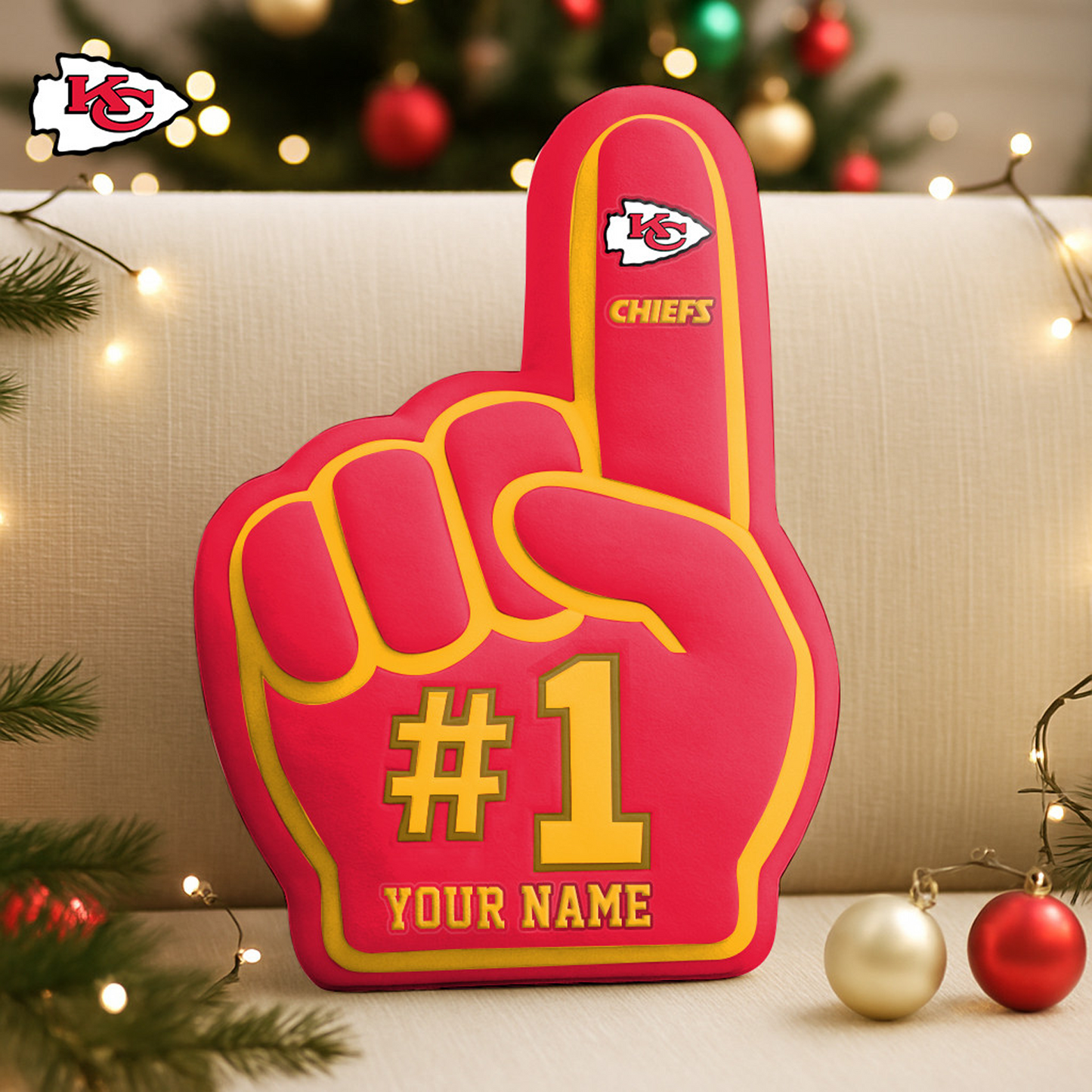 KCC x NFL Customized Shaped Pillow Christmas DATND TANTD
