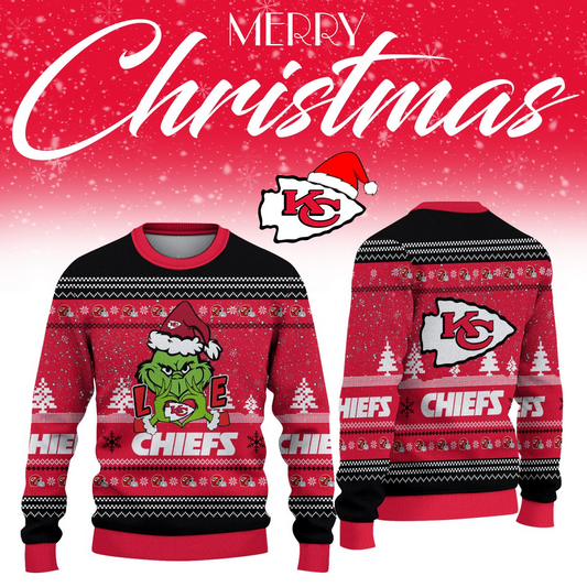KCC x NFL Love Football Ugly Christmas Sweater DDT NTL