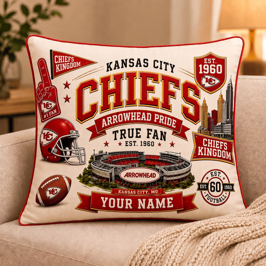 KCC x NFL Premium Vintage Pillow Case Personalized Gift For True Fan