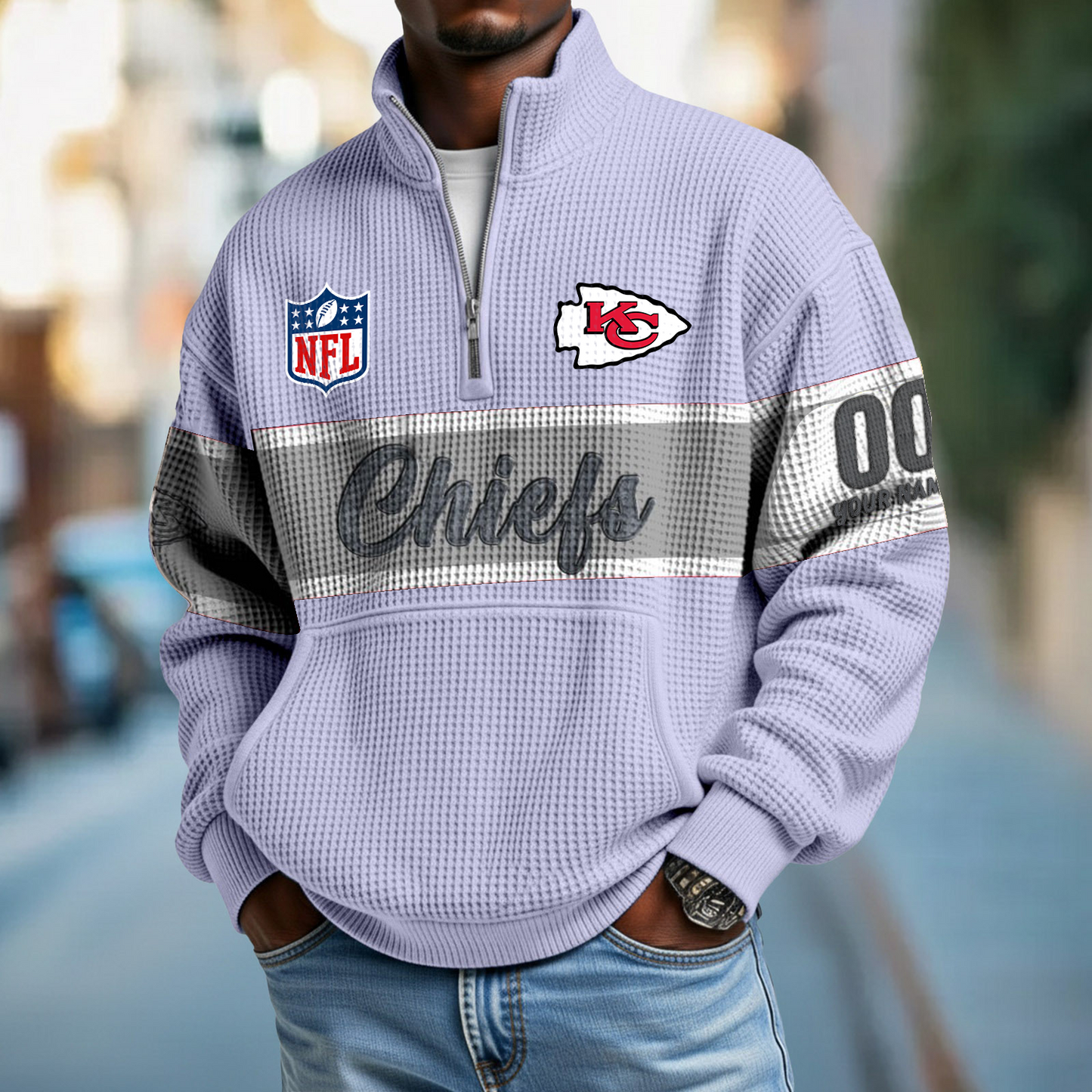 KCC x NFL Quarter-Zip Waffle Pullover DATND TANTD