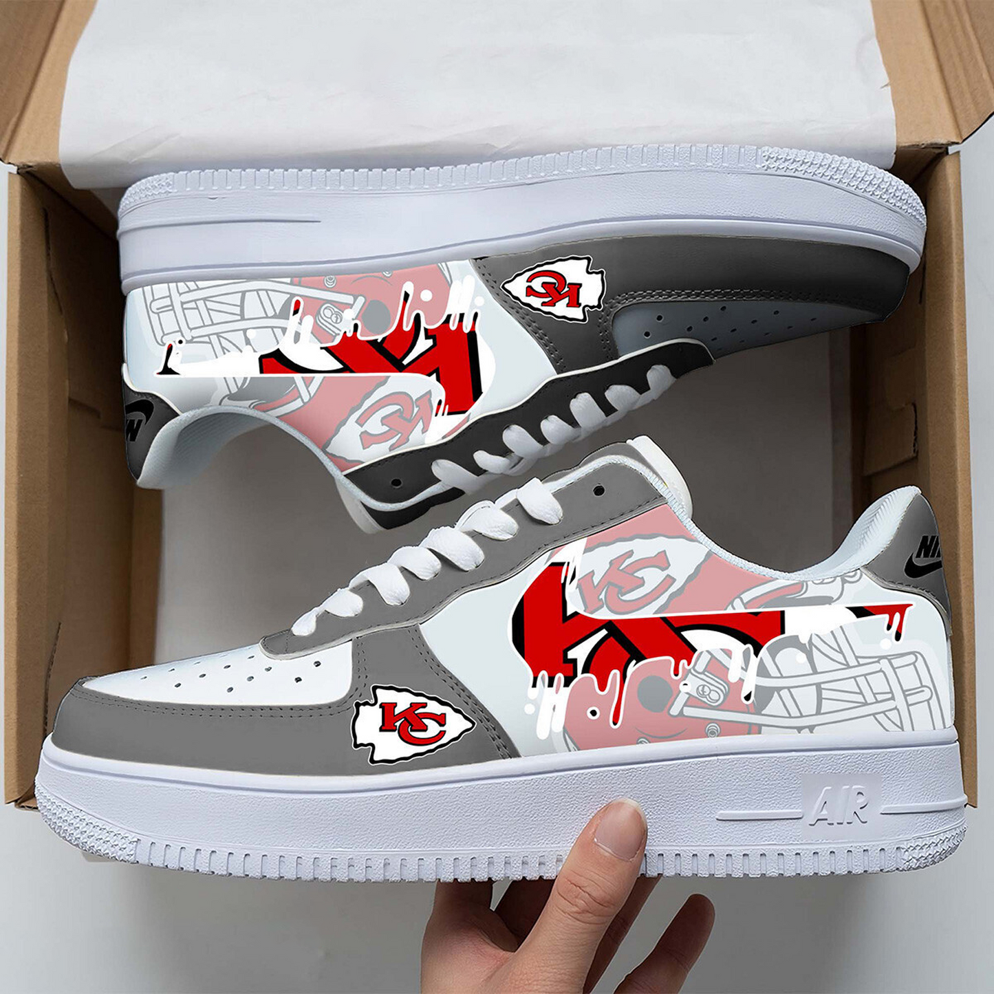 KCC x NFL Team Logo Fan Air Force 1 Shoes DATND TANTD