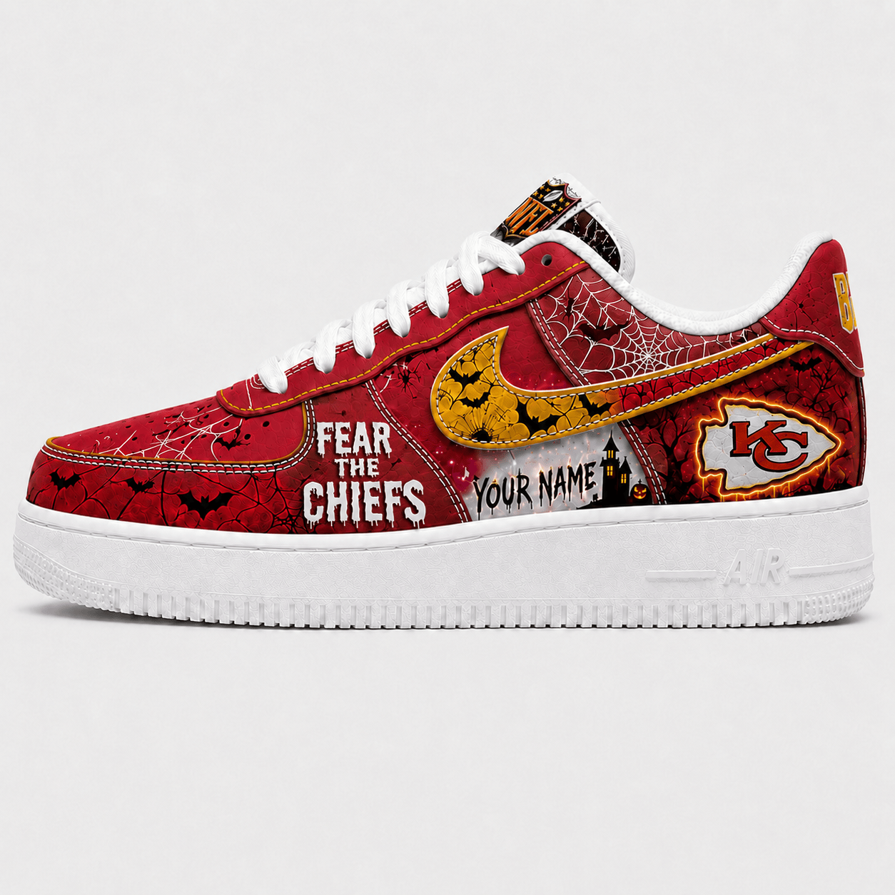 KCC x Premium NFL Fear The Team Halloween AF1 Sneakers