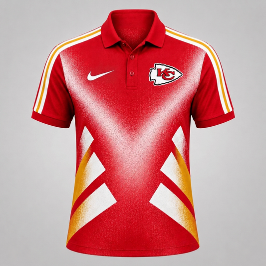 KCC x Premium NFL Sports Fan Geometric Pattern Polo Shirt