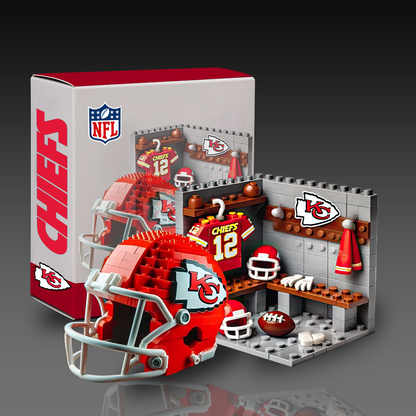 NFL Team Changing Room & Helmets Building Block Football Set DDT CTND