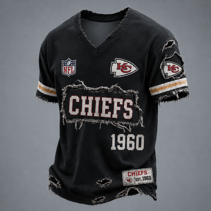 KC x NFL LUXURY V-Neck T-Shirt 3005 DatND DVT