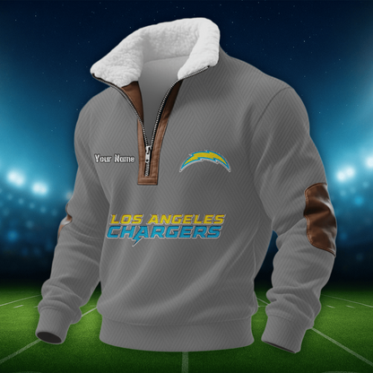 LAC NFL Men Fur Collar Sweatshirt DDT CTND