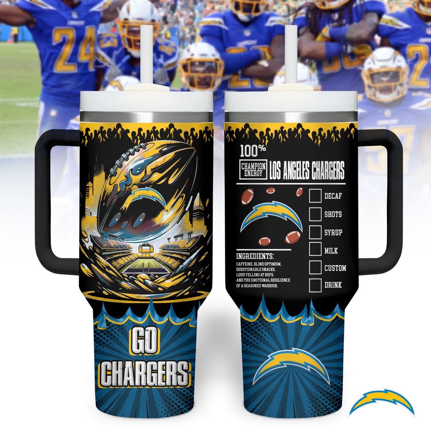 LAC Premium NFL Champion Energy Tumbler 40oz DDT CTND