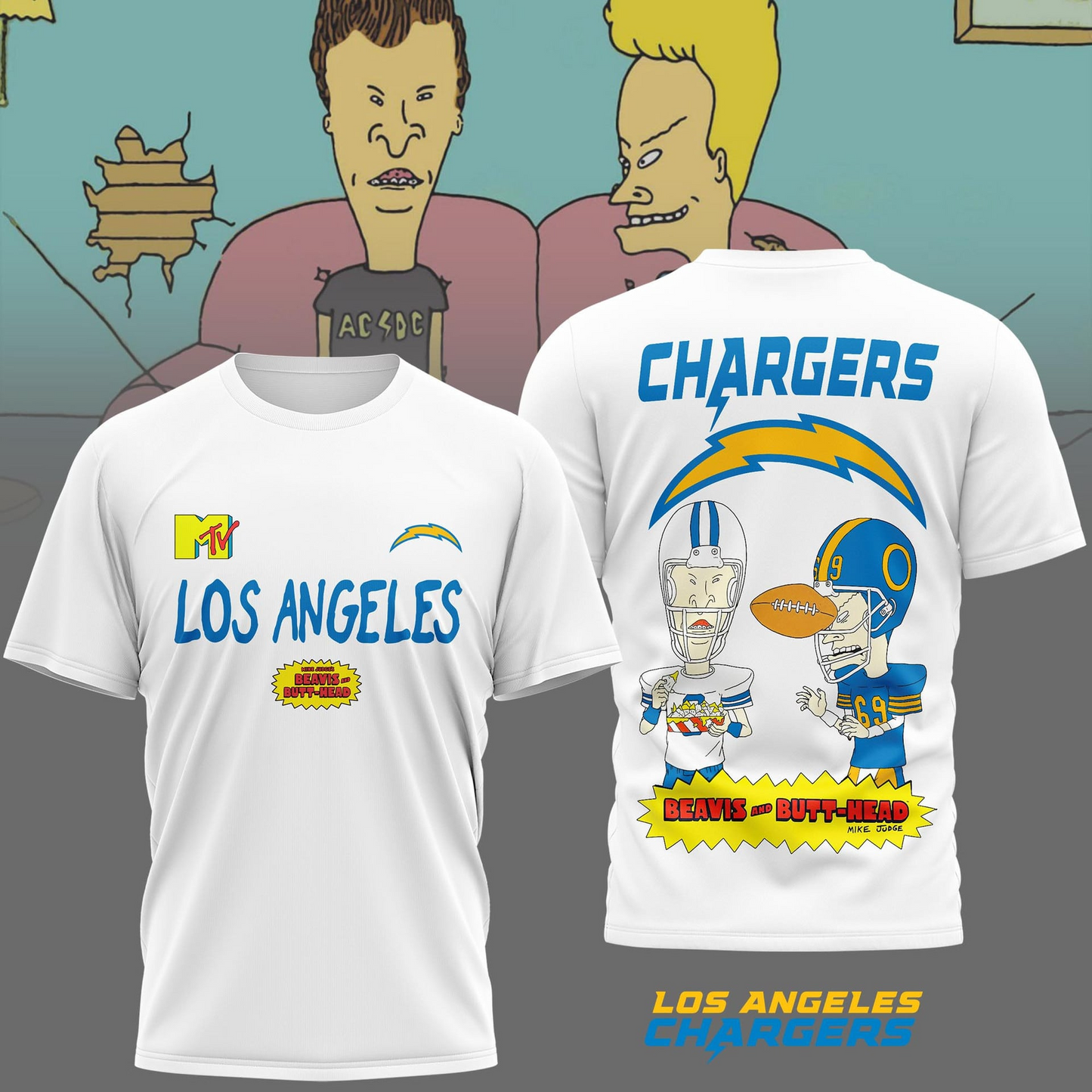 LAC Premium NFL Funny Beavis and Butt-Head Shirt DDT NTL