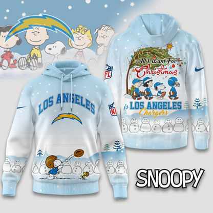 LAC Premium NFL Peanuts Snow Day Hoodie DDT CTND