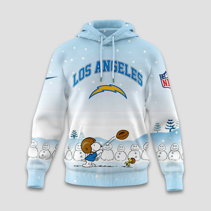 LAC Premium NFL Peanuts Snow Day Hoodie DDT CTND