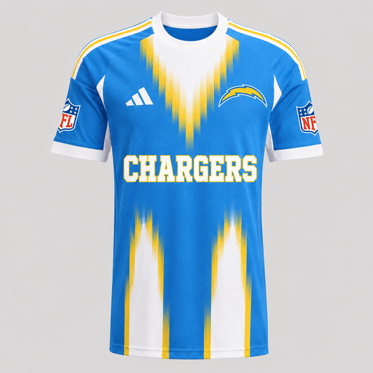 LAC X Premium NFL Men’s Athletic Brush Stripe T-Shirt
