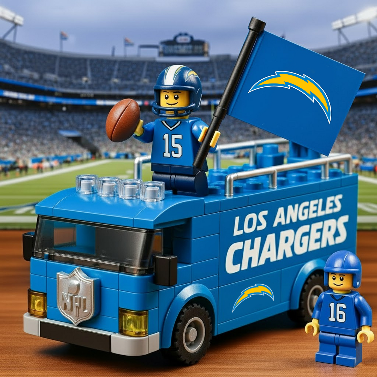 LAC x NFL Building Blocks Bus Toy Set DatND DVT