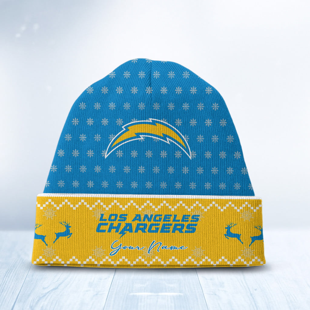 LAC x NFL Customized Beanie Hat Christmas DatND DVT