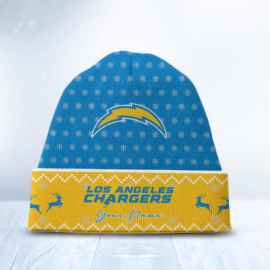 LAC x NFL Customized Beanie Hat Christmas DatND DVT
