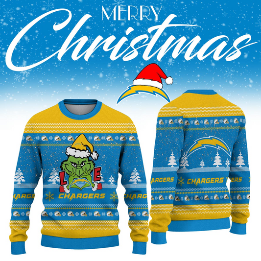 LAC x NFL Love Football Ugly Christmas Sweater DDT NTL